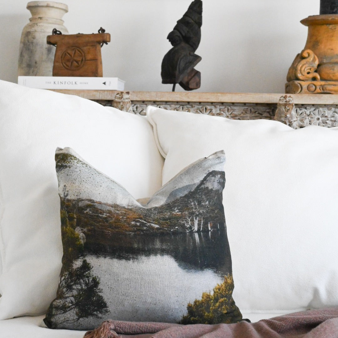 Cradle Mountain organic flax linen cushion