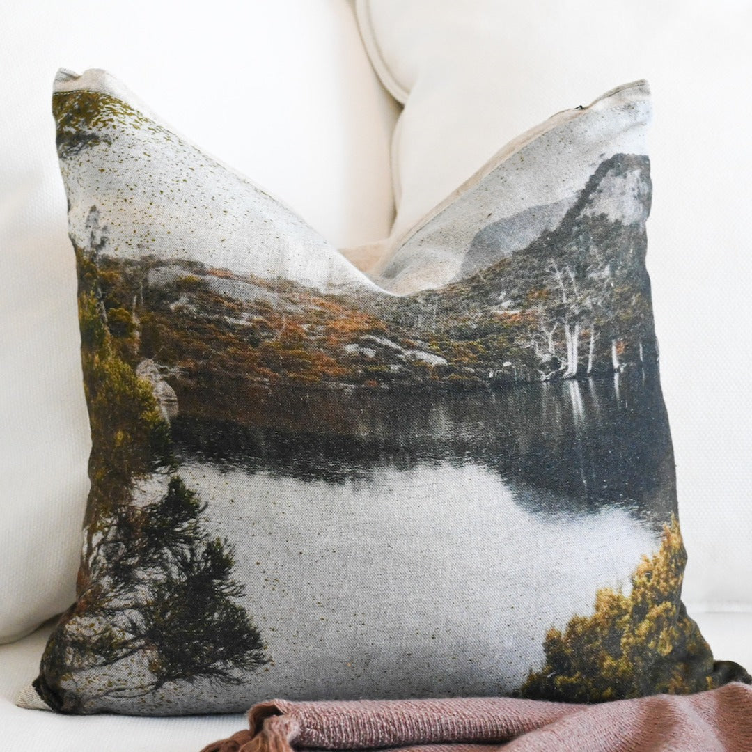 Tasmanian organic flax linen cushion